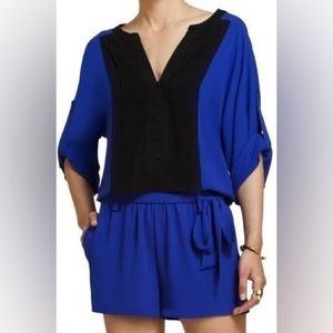 BCBG Royal Blue & Black Romper - Size M - Worn Once
